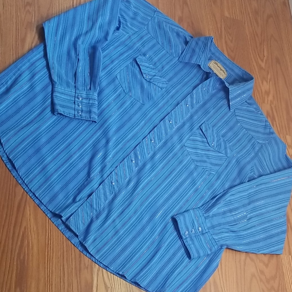 2xl wrangler snap down‎ shirt